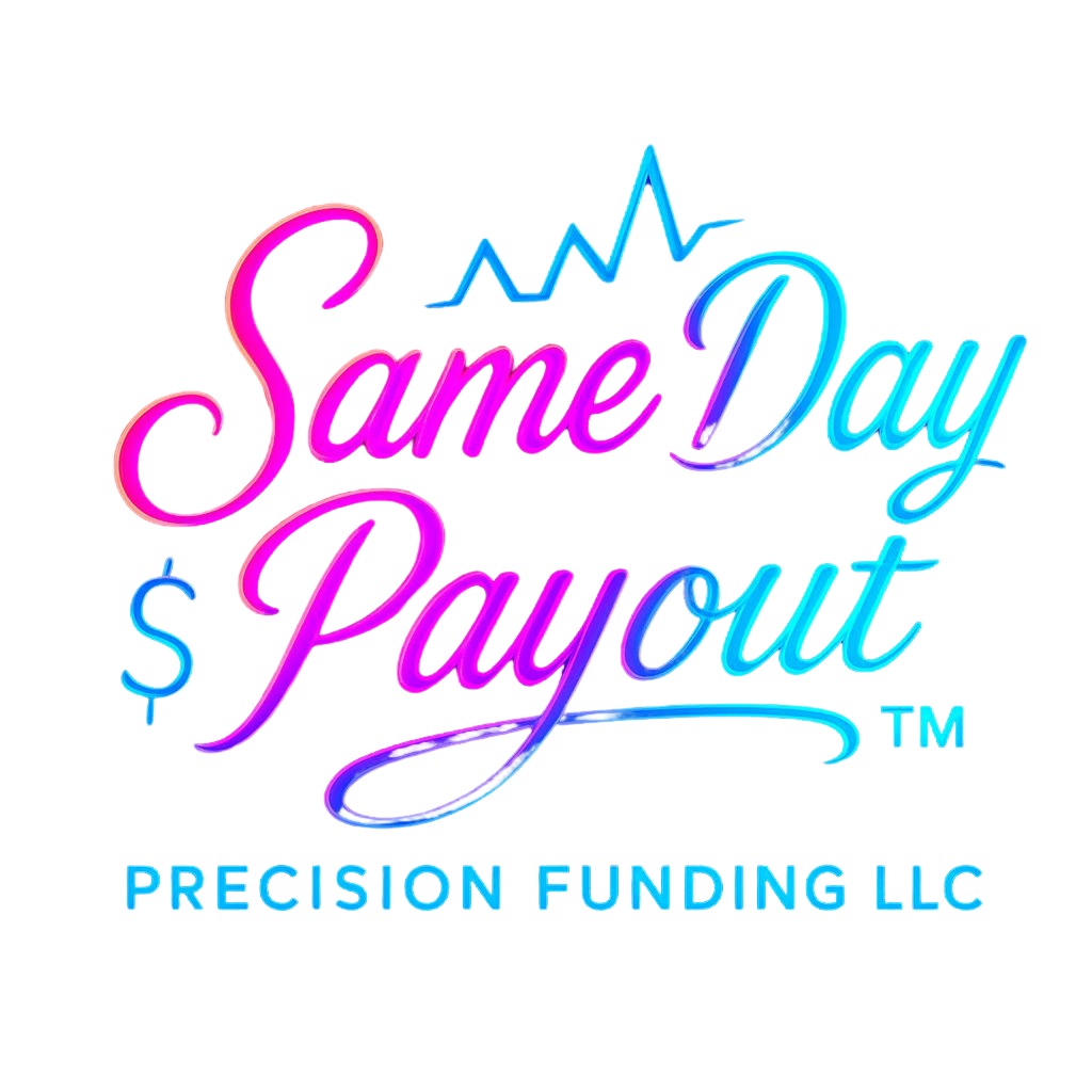 Precision Funding – Patent-Pending Same-Day Payouts™ Logo